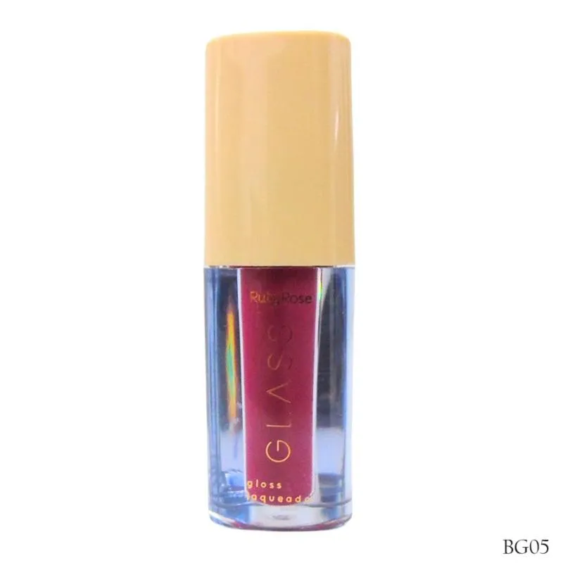 GLOSS LABIAL LAQUEADO GLASS - BG05 - RUBY ROSE