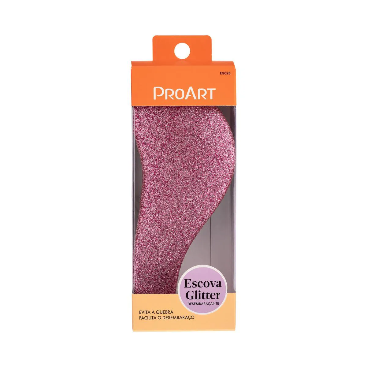 ESCOVA DESEMBARAçANTE ROSA GLITTER - PROART