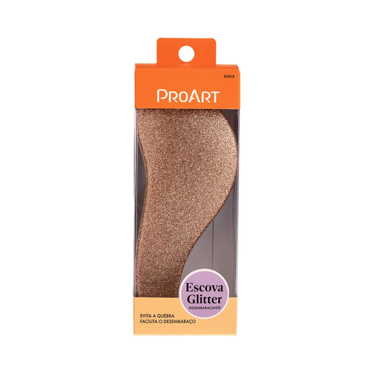ESCOVA DESEMBARAçANTE DOURADA GLITTER - PROART