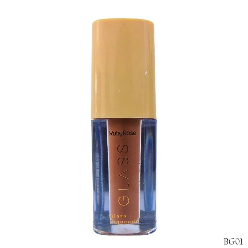 GLOSS LABIAL LAQUEADO GLASS - BG01 - RUBY ROSE