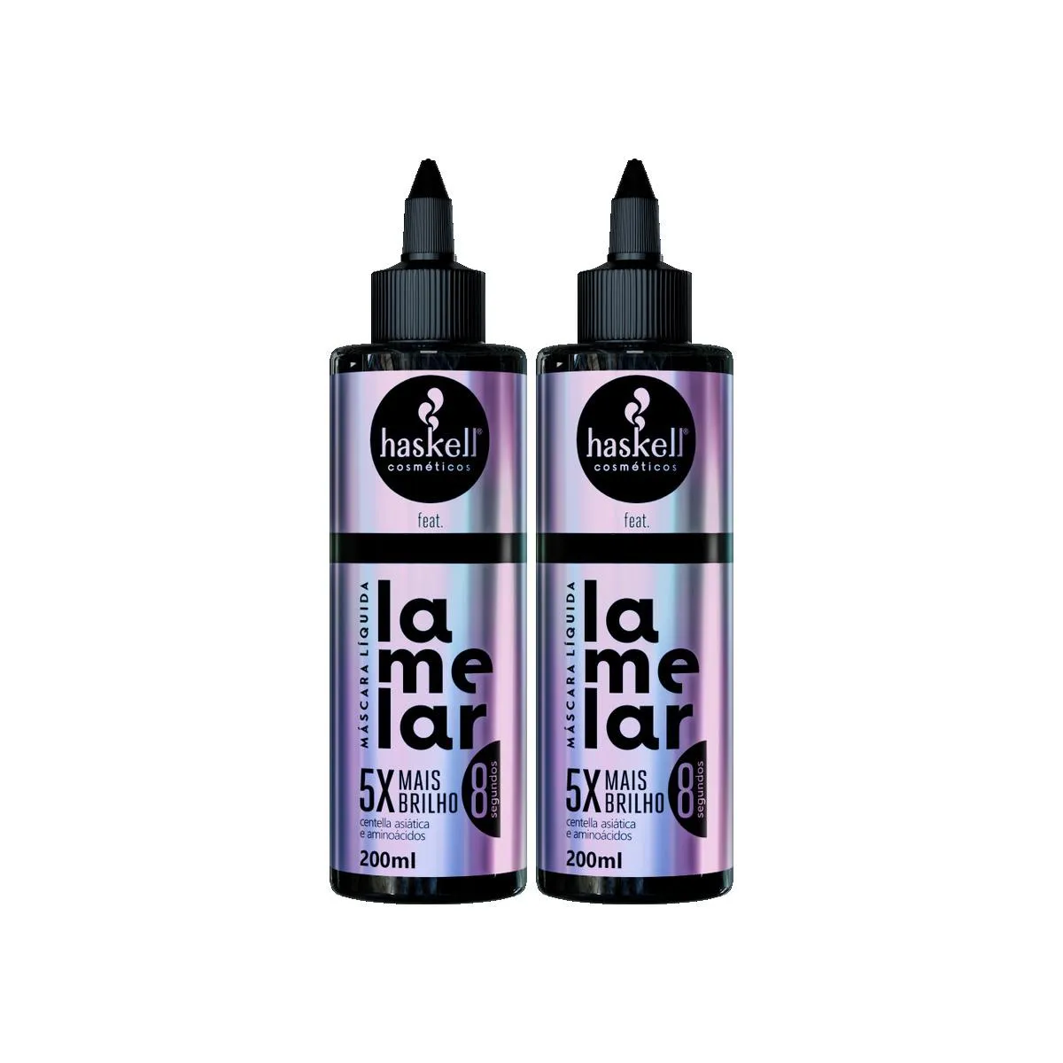 KIT 2 MáSCARAS LíQUIDA LAMELAR 200ML - HASKELL COSMéTICOS