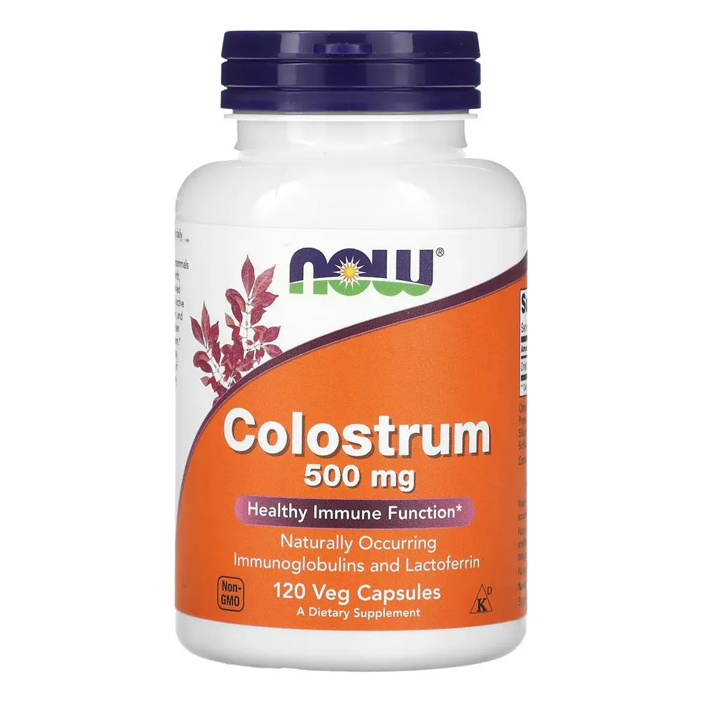 COLOSTRO 500MG NOW FOODS COLOSTRUM 120VEG CáPS IMPORTADO