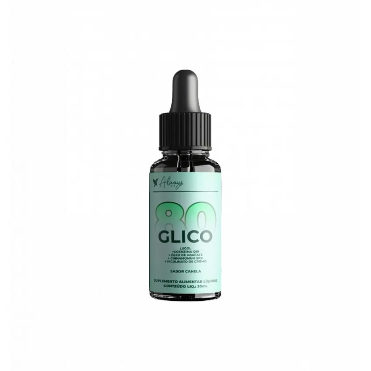 GLICO80 GOTAS- COQ10+ ÓLEO DE ABACATE+ CROMO- ALWAYS FIT