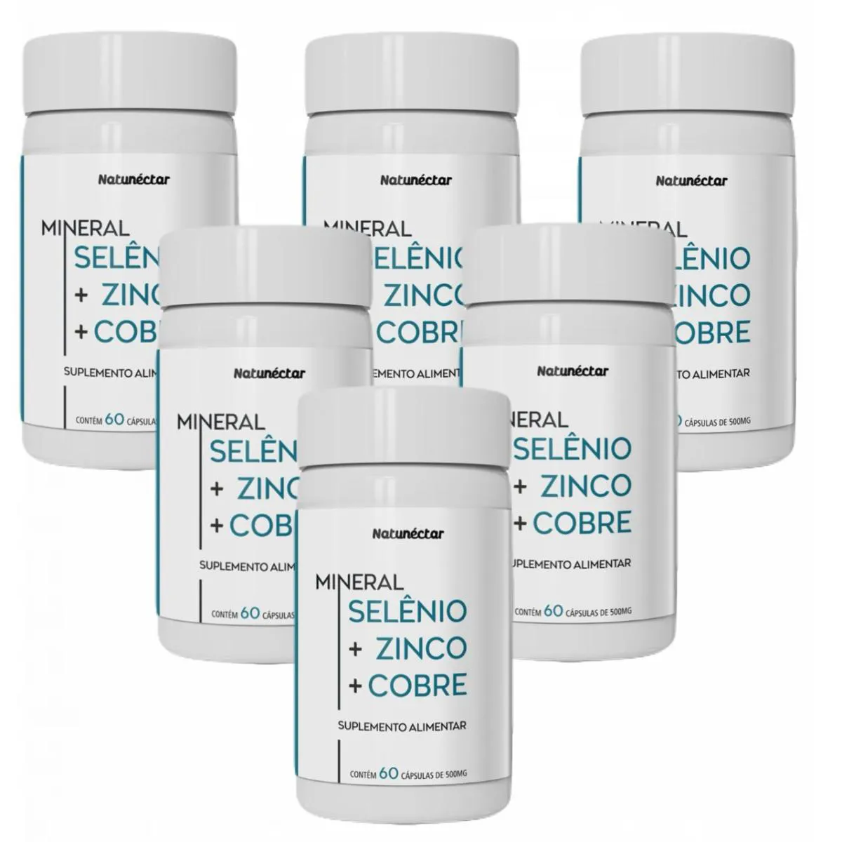 6X SELêNIO + ZINCO + COBRE - 60 CáPSULAS - NATUNéCTAR