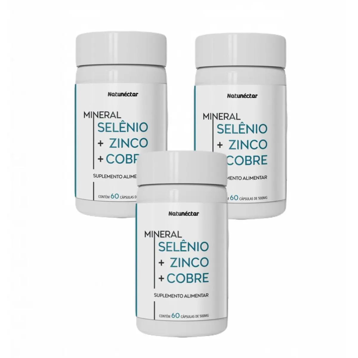 3X SELêNIO + ZINCO + COBRE - 60 CáPSULAS - NATUNéCTAR