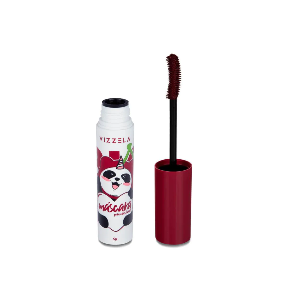 MáSCARA PARA CíLIOS BIG NO PANDA CHERRY - BORDô - VIZZELA