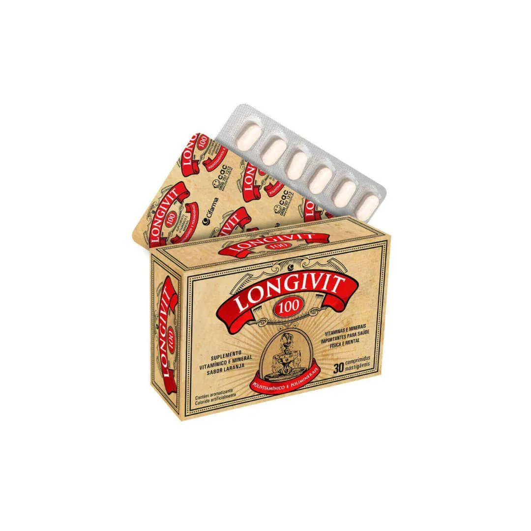 LONGIVIT 100 C/30 CP POLIVITAMíNICO E POLIMINERAIS - CIFARMA