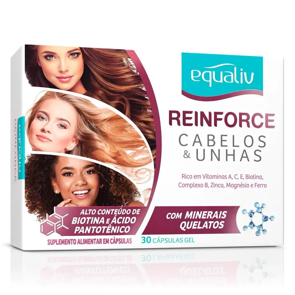 REINFORCE CABELOS & UNHAS C30 CáPSULAS GEL - EQUALIV