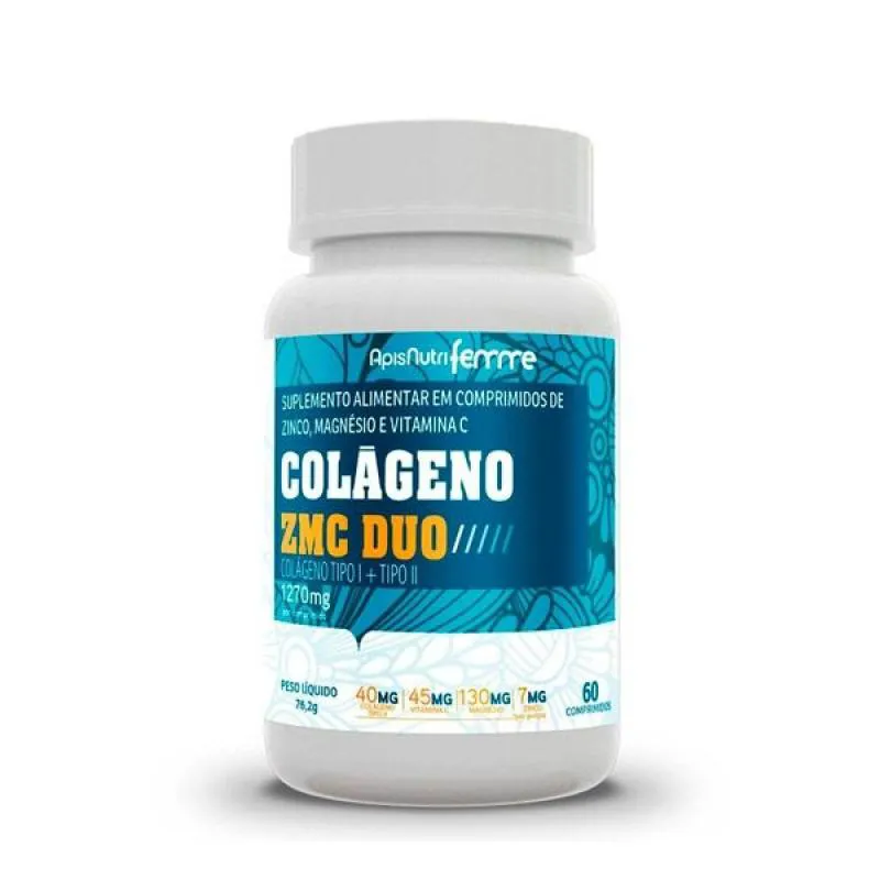 COLáGENO ZMC DUO TIPO I + TIPO II - 1270MG (60 CAPS) - PADRãO: ÚNICO