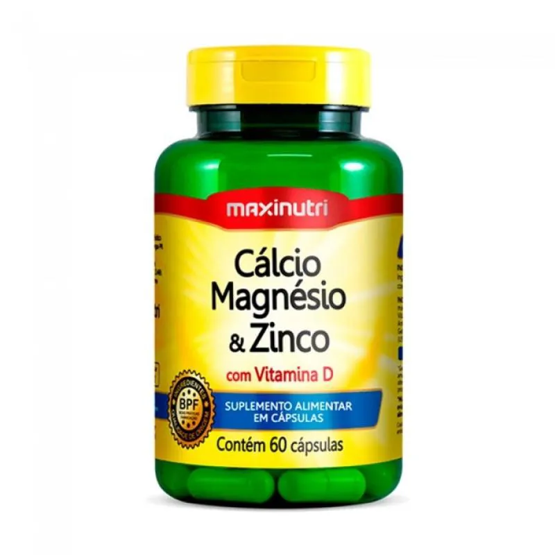 CáLCIO, MAGNéSIO E ZINCO COM VITAMINA D (60 CAPS) - PADRãO: ÚNICO