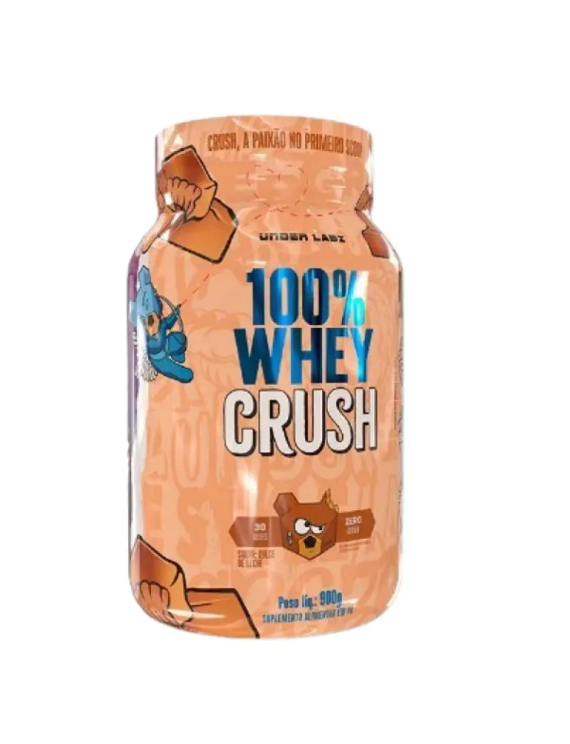 100% WHEY CRUSH 900G COM COENZIMA Q10 - UNDER LABZ Doce DE Leite
