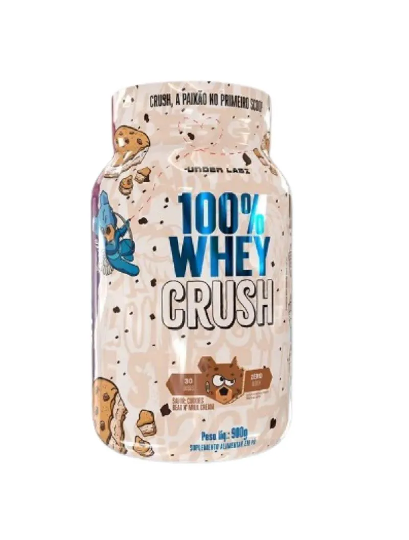 100% WHEY CRUSH 900G COM COENZIMA Q10 - UNDER LABZ Cookies E Cream