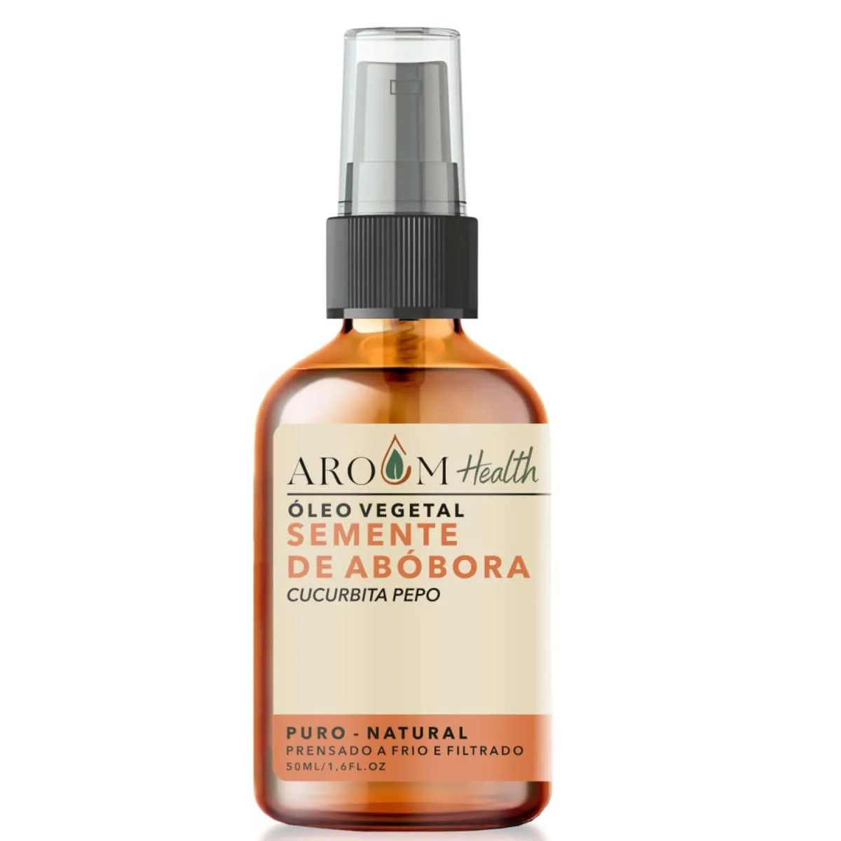 ÓLEO  VEGETAL DE SEMENTE  DE ABóBORA PURO - 100% NATURAL - 50 ML AROOM HEALTH