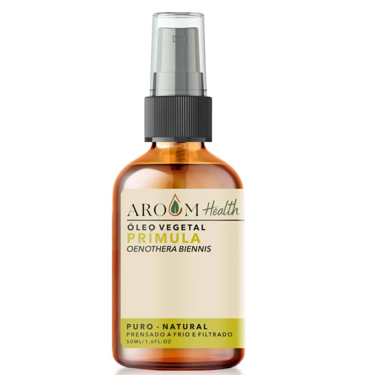 ÓLEO  VEGETAL DE PRíMULA 100% PURO NATURAL CABELO E PELE - 50 ML AROOM HEALTH