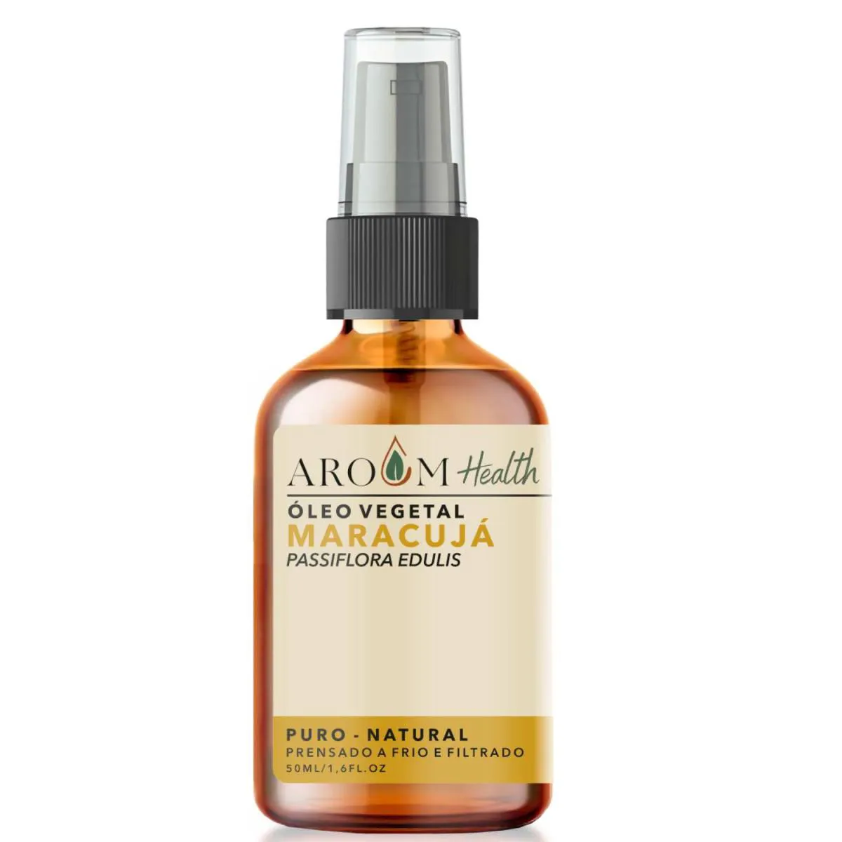 ÓLEO VEGETAL DE MARACUJá 100% PURO NATURAL CABELO E PELE - 50 ML AROOM HEALTH