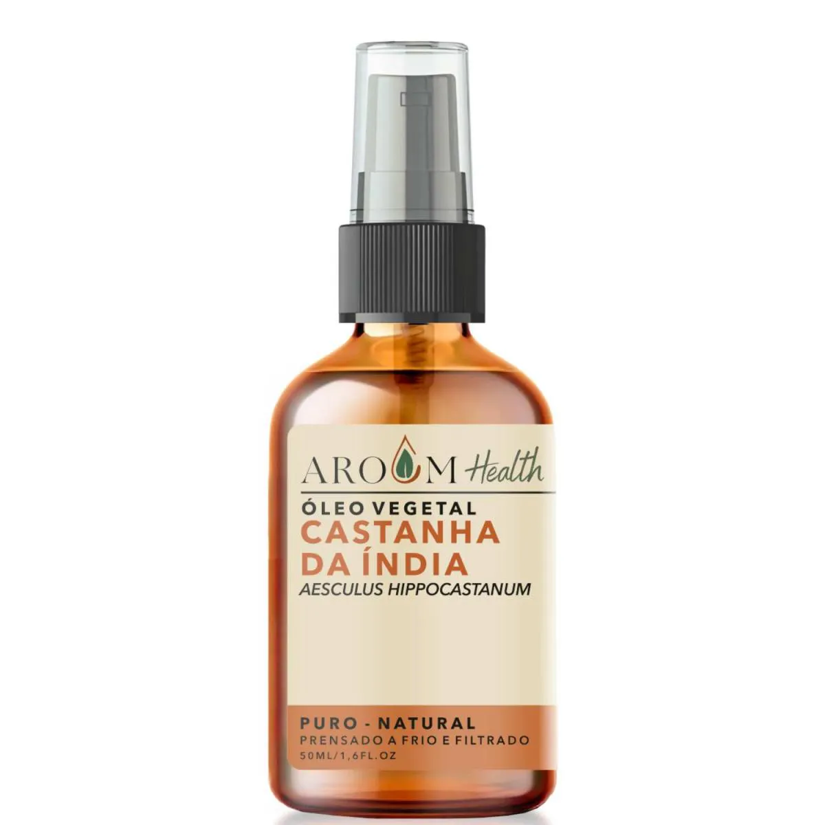 ÓLEO VEGETAL DE  CASTANHA DA ÍNDIA 100%  PURO NATURAL - 50 ML AROOM HEALTH