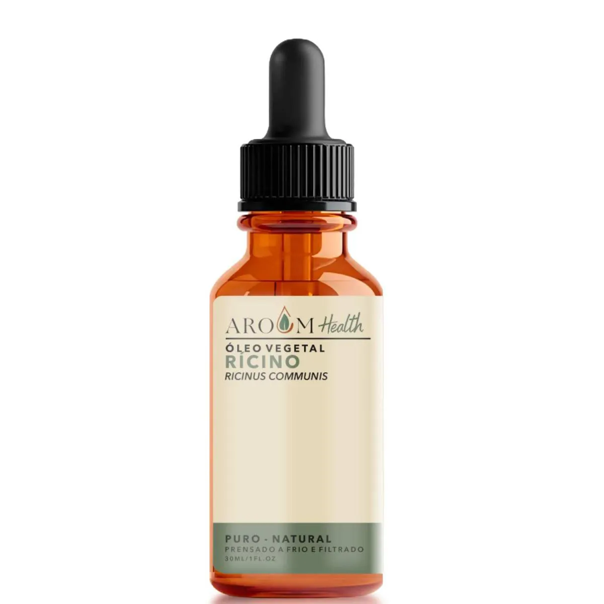 ÓLEO VEGETAL DE RICINO 100% PURO NATURAL CABELO E PELE - 30 ML AROOM HEALTH