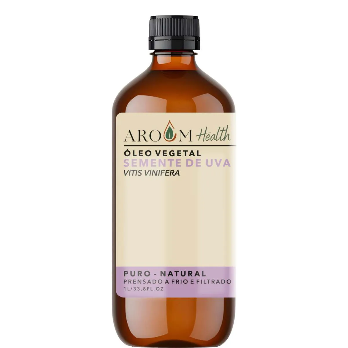 ÓLEO VEGETAL DE SEMENTE DE UVA 100% PURO NATUAL CABELO E PELE - 1 LITRO AROOM HEALTH