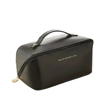 BOLSA NECESSAIRE BLOGUEIRINHA ORGANIZADOR DE OBJETOS COM ALÇA MULTIFUNCIONAL PORTÁTIL DE MAQUIAGEM Preto