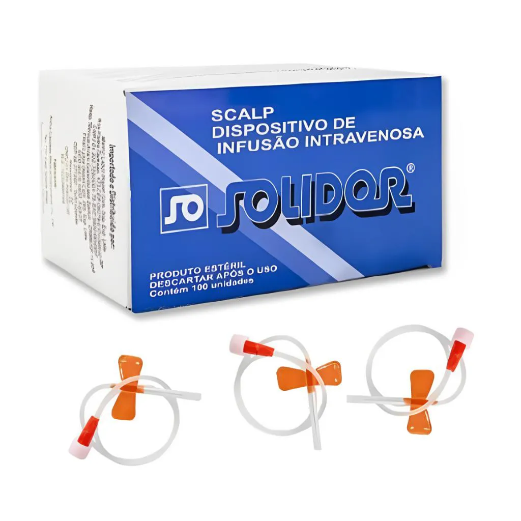SCALP DISPOSITIVO DE INFUSÃO INTRAVENOSA 25G 100UN SOLIDOR