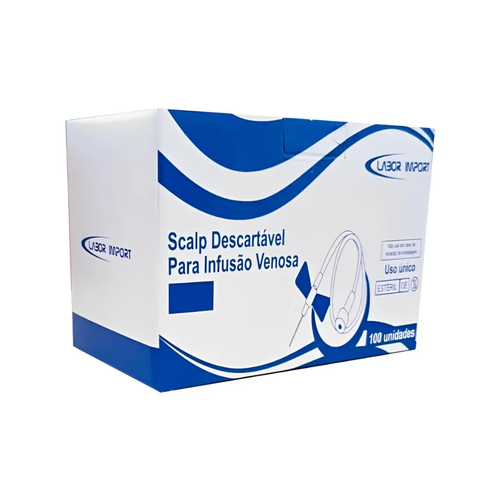SCALP DESCARTÁVEL PARA INFUSÃO VENOSA 23G 100UN LABOR IMPORT