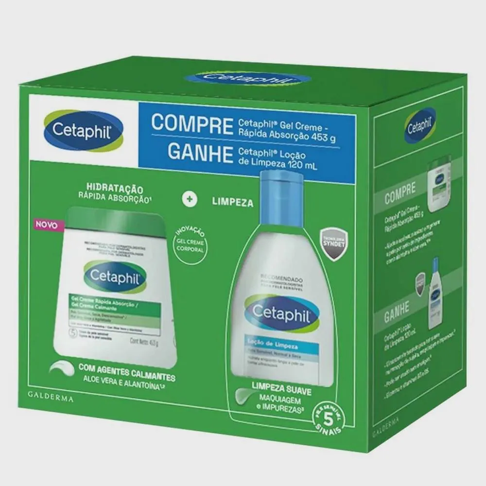 CETAPHIL GEL CREME 453 + LOçãO DE LIMPEZA 120ML - GALDERMA