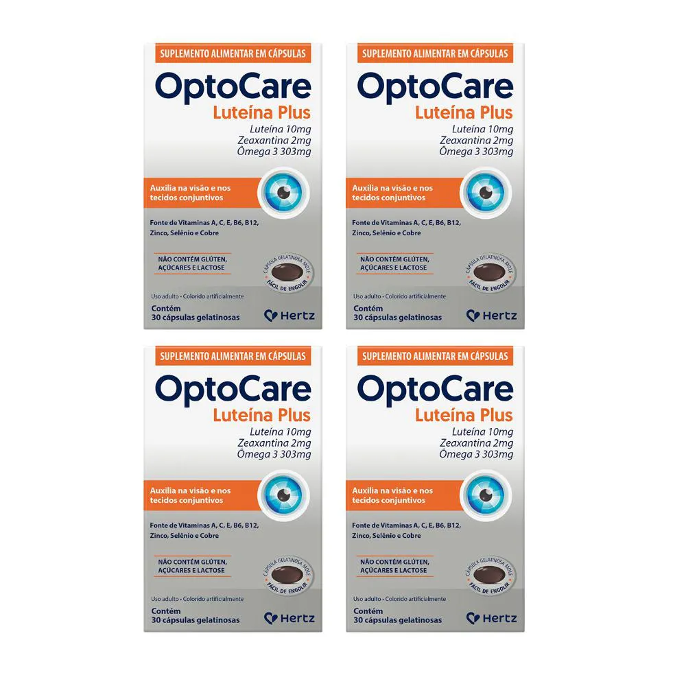 KIT 4UN OPTOCARE LUITEíNA PLUS COM 30 CáPSULAS - KLEY HERTZ