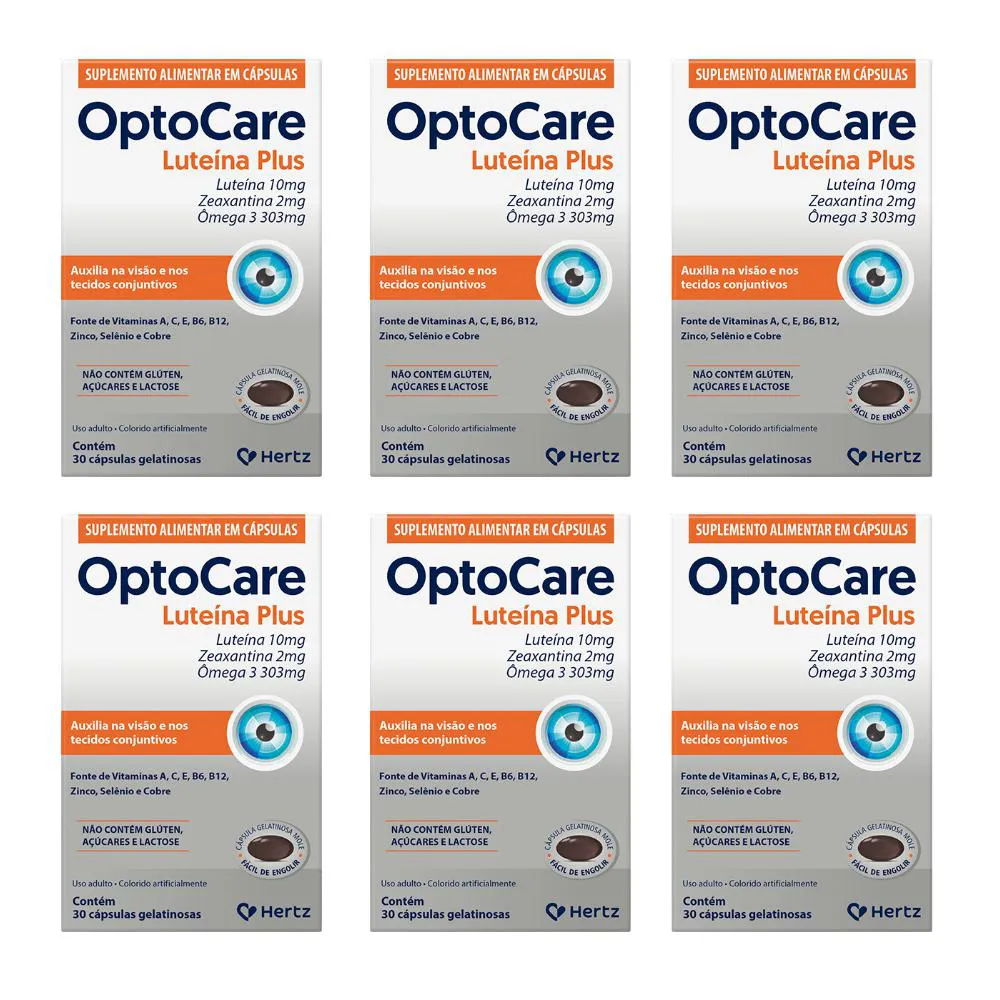 KIT 6UN OPTOCARE LUITEíNA PLUS COM 30 CáPSULAS - KLEY HERTZ