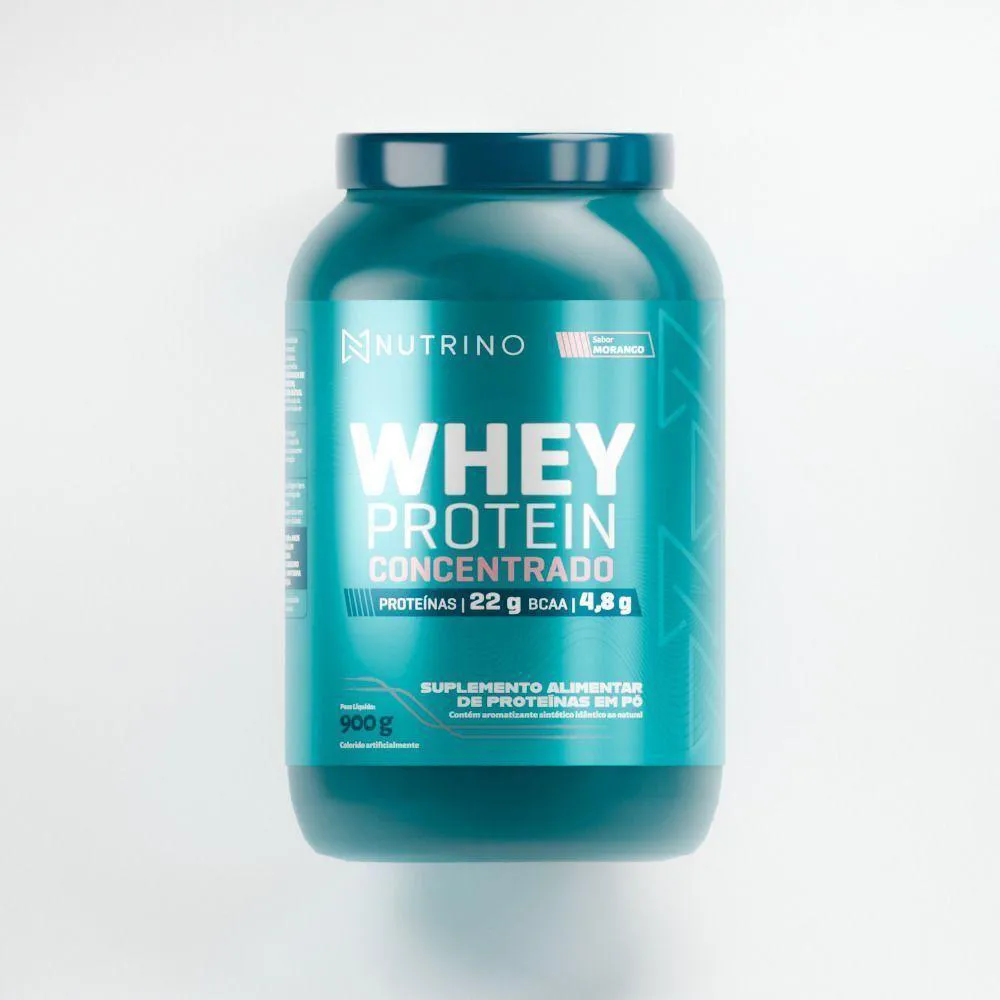 WHEY PROTEIN CONCENTRADO 900G SABOR:MORANGO