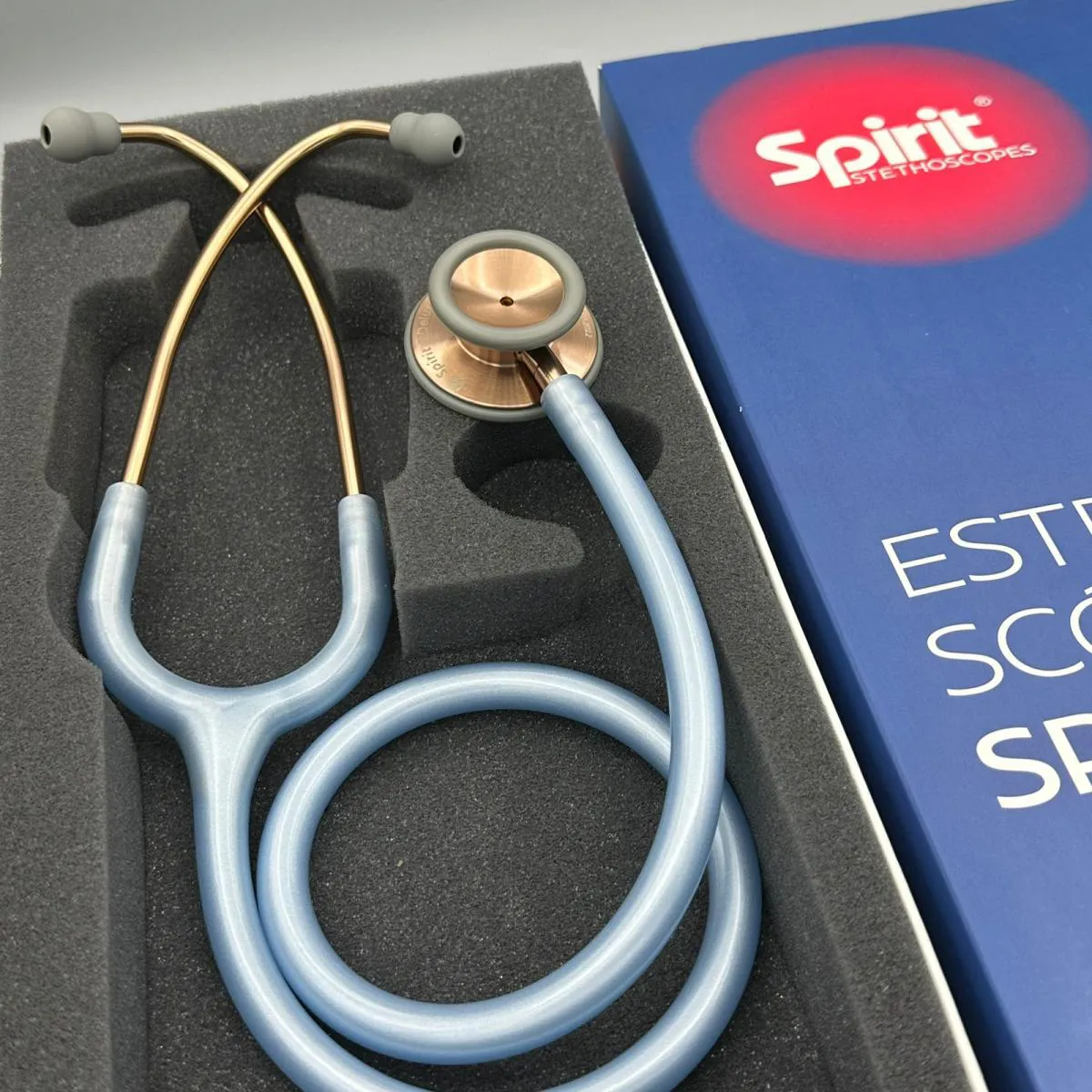 ESTETOSCóPIO SPIRIT MD PROFESSIONAL ADULTO AZUL PEROLIZADO COBRE