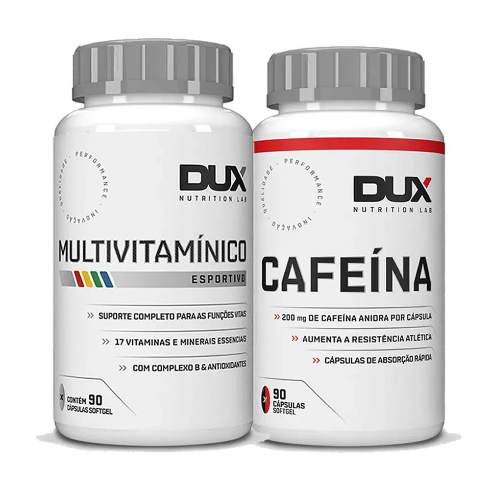 Kit Multivitamínico e Cafeína Dux Nutrition 90 caps