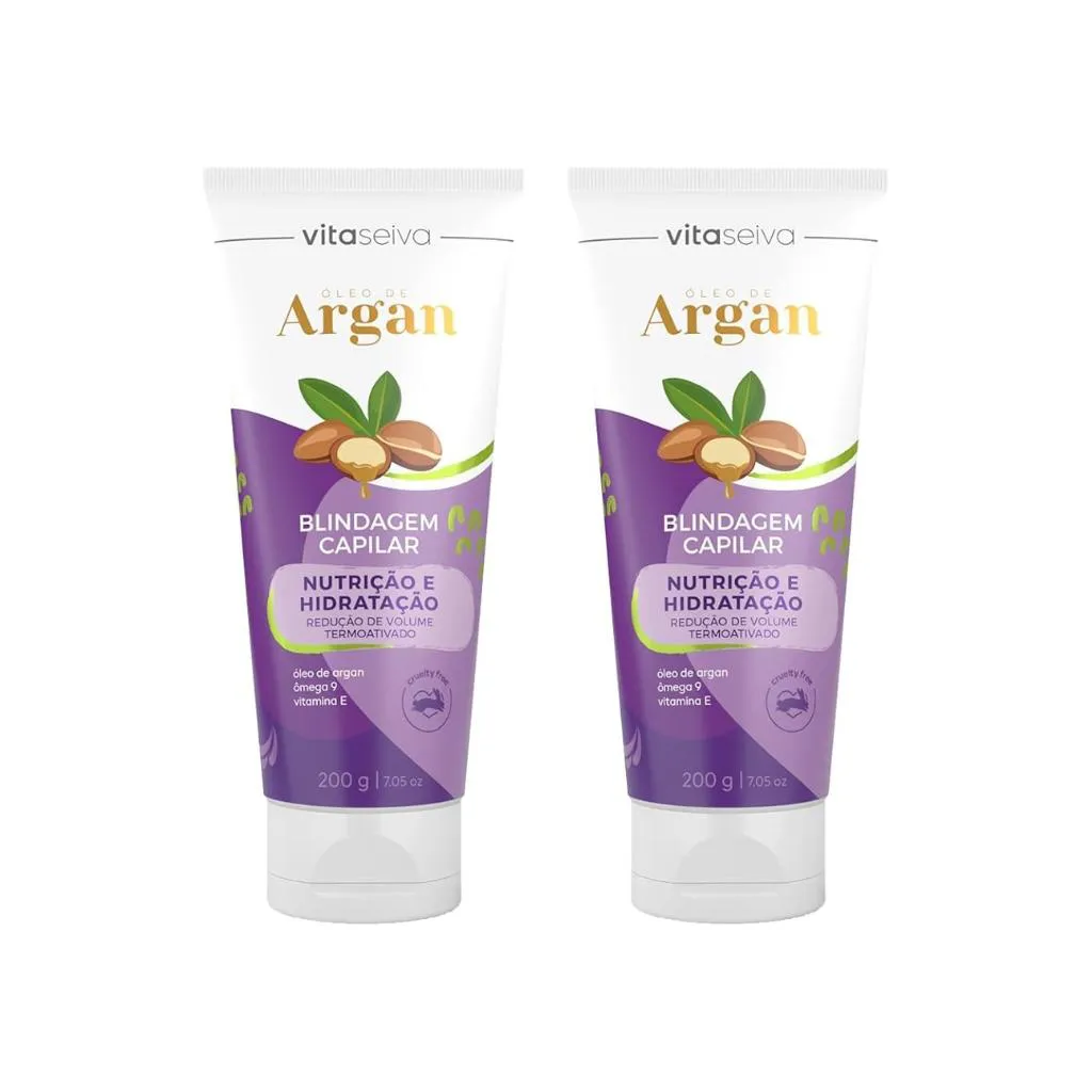 BLINDAGEM CAPILAR VITA SEIVA ARGAN 200G - KIT C/ 2UN
