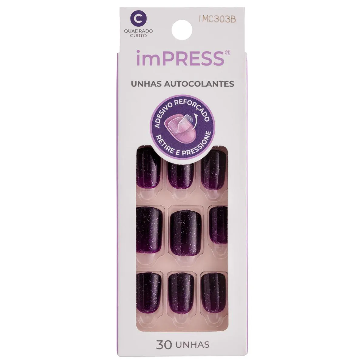 UNHA POSTIçA IMPRESS UNIQUE COLORS AFTER THOUGHT - KISS NEW YORK
