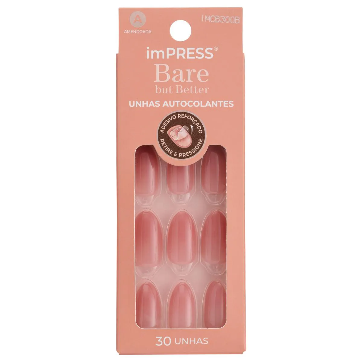 UNHA POSTIçA IMPRESS BARE BUT BETTER  BACK TO BASICS - KISS NEW YORK Nude