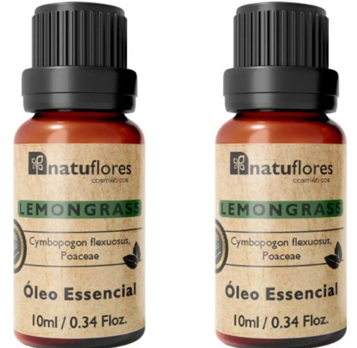 ÓLEO ESSENCIAL  LEMONGRASS 10ML NATUFLORES KIT 2UND