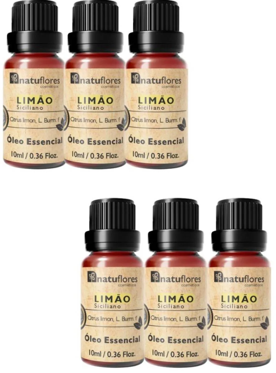 ÓLEO ESSENCIAL  LIMÃO SICILIANO 10ML NATUFLORES KIT 6UND