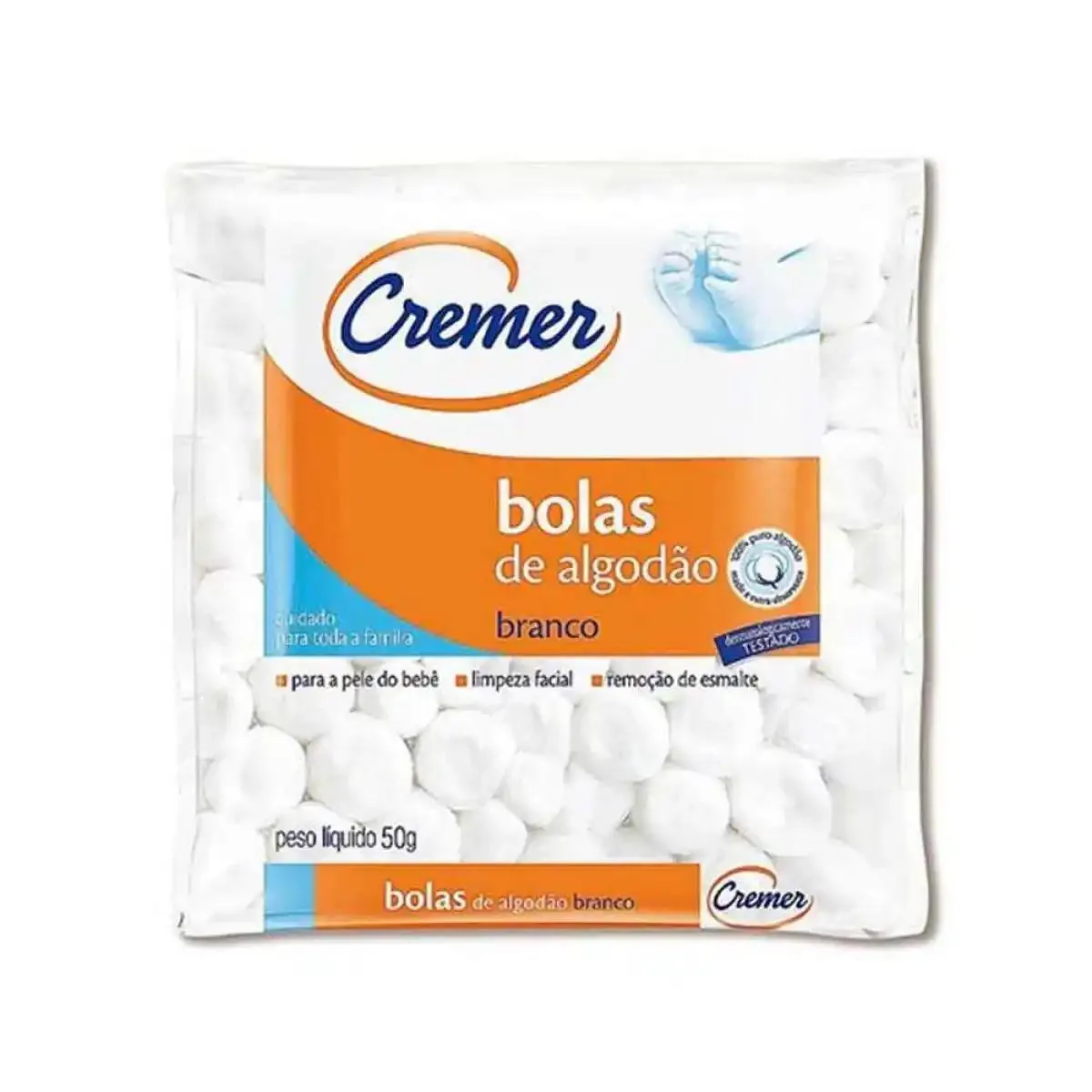 ALGODãO EM BOLAS CREMER 50G