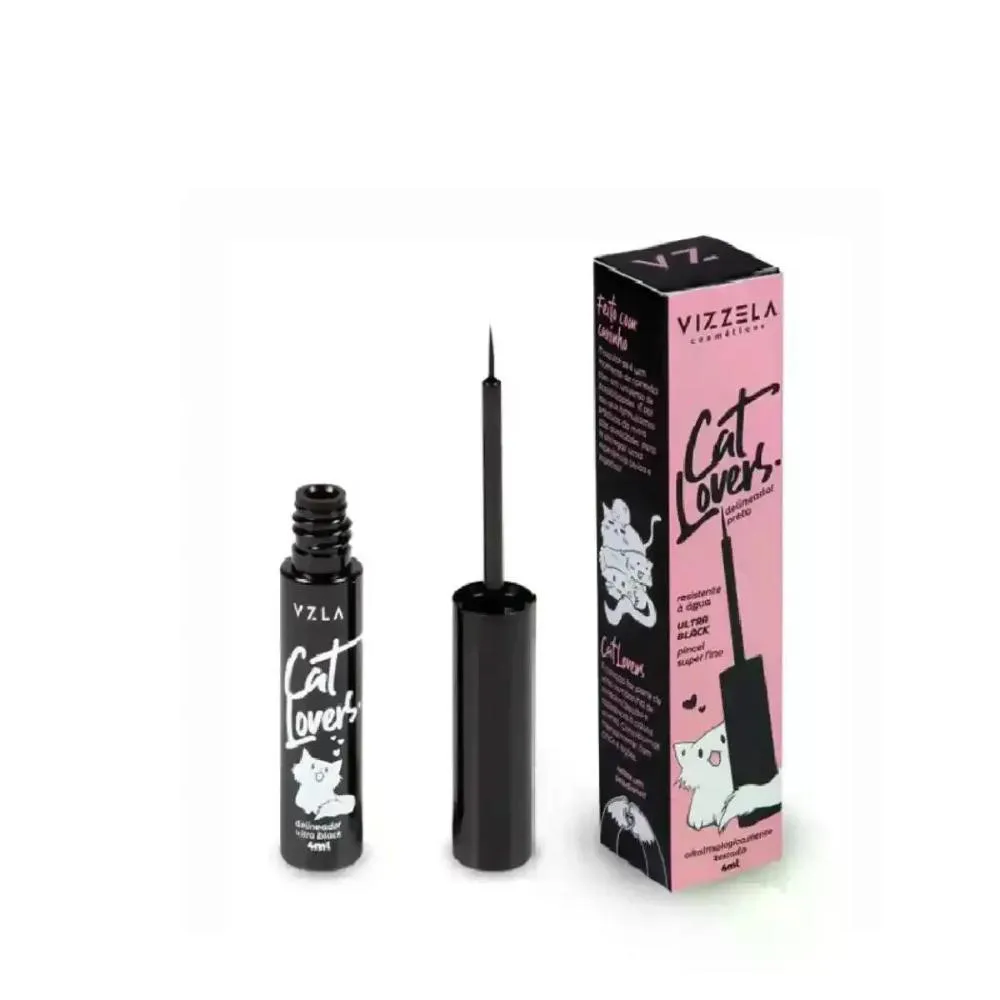 DELINEADOR PRETO CAT LOVERS VIZZELA