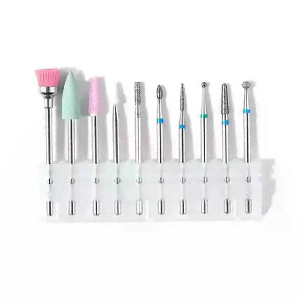 KIT 10 BROCAS DIAMANTADAS CUTILAGEM RUSSA ESTILO DE MULHER