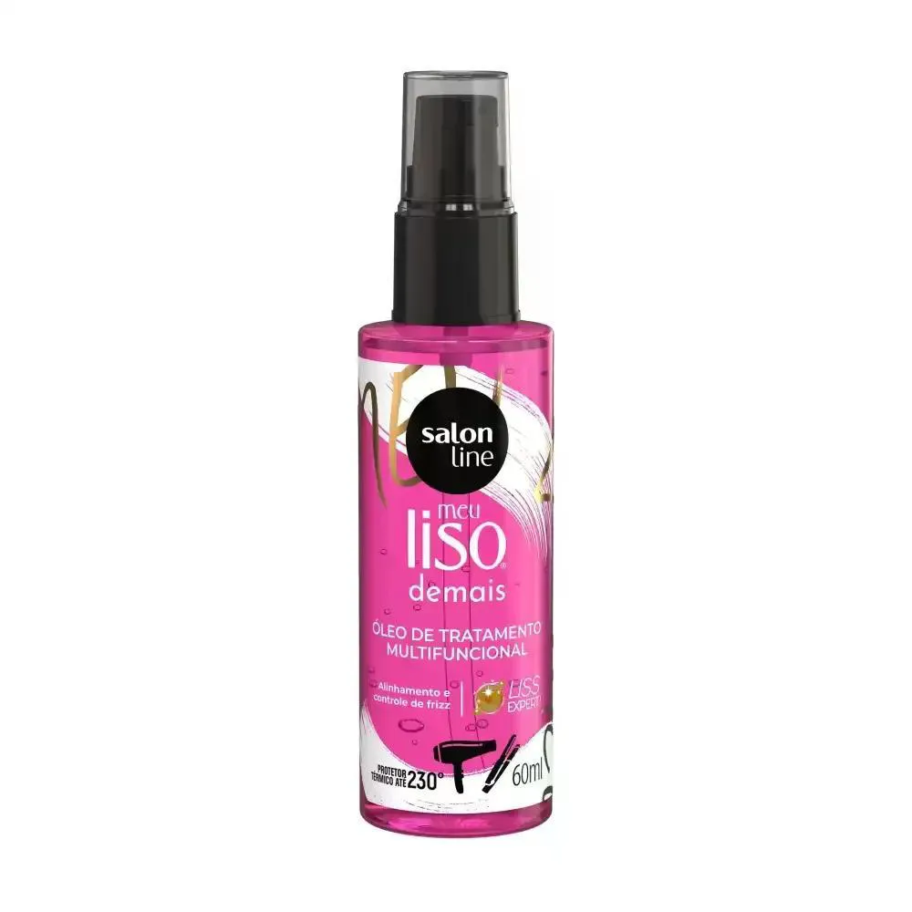 ÓLEO DE TRATAMENTO MULTIFUNCIONAL MEU LISO DEMAIS SALON LINE 60ML