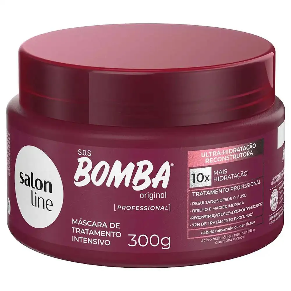 MáSCARA SOS BOMBA HIDRATAçãO RECONSTRUTORA SALON LINE 300G