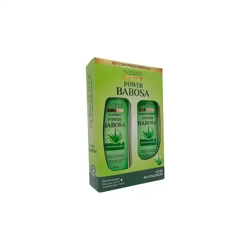 SHAMPOO+CONDICIONADOR BABOSA KERABRASIL 420ML