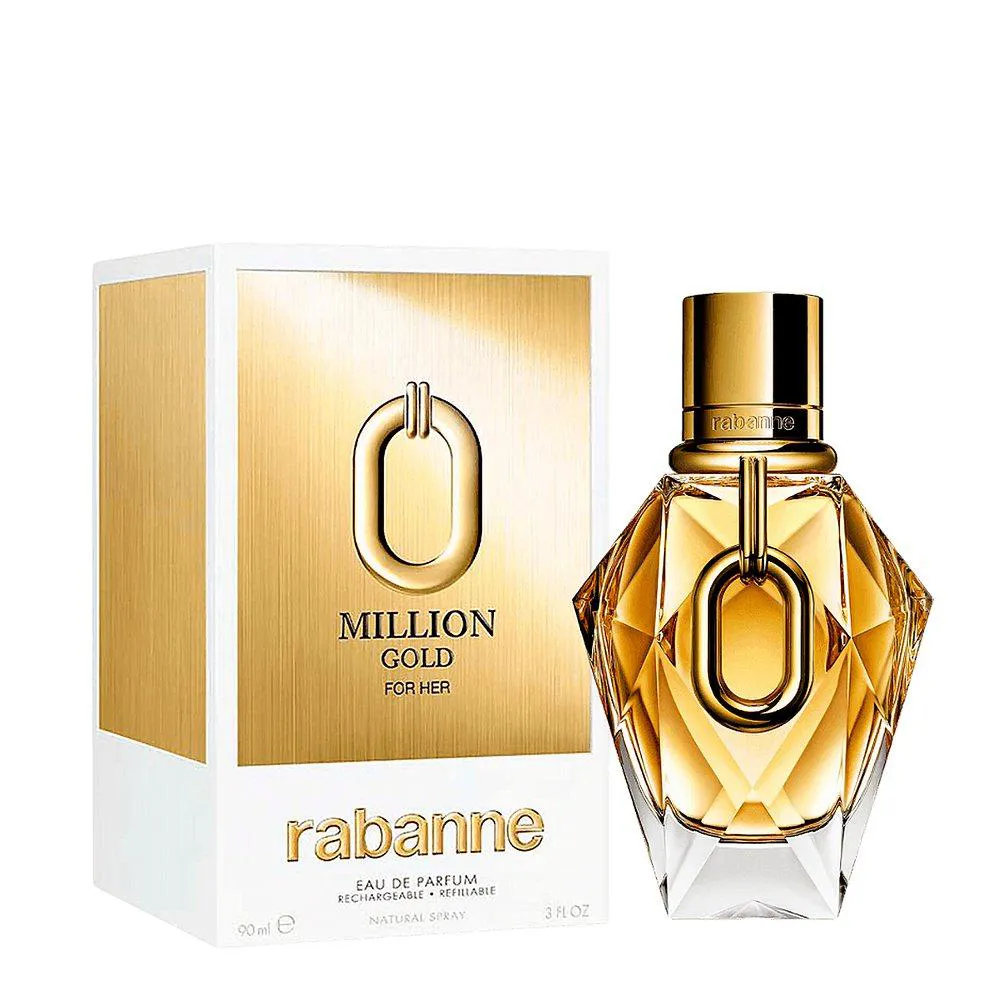 PERFUME FEMININO EAU DE PARFUM PACO RABANNE MILLION GOLD HER REFILLABLE 90ML