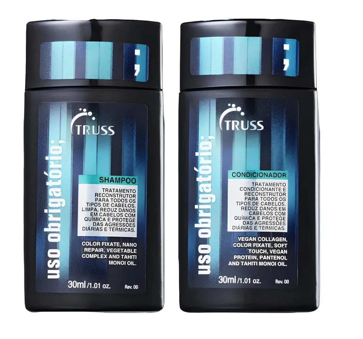 TRUSS USO OBRIGATóRIO MINI SHAMPOO + CONDICIONADOR VIAGEM 30ML