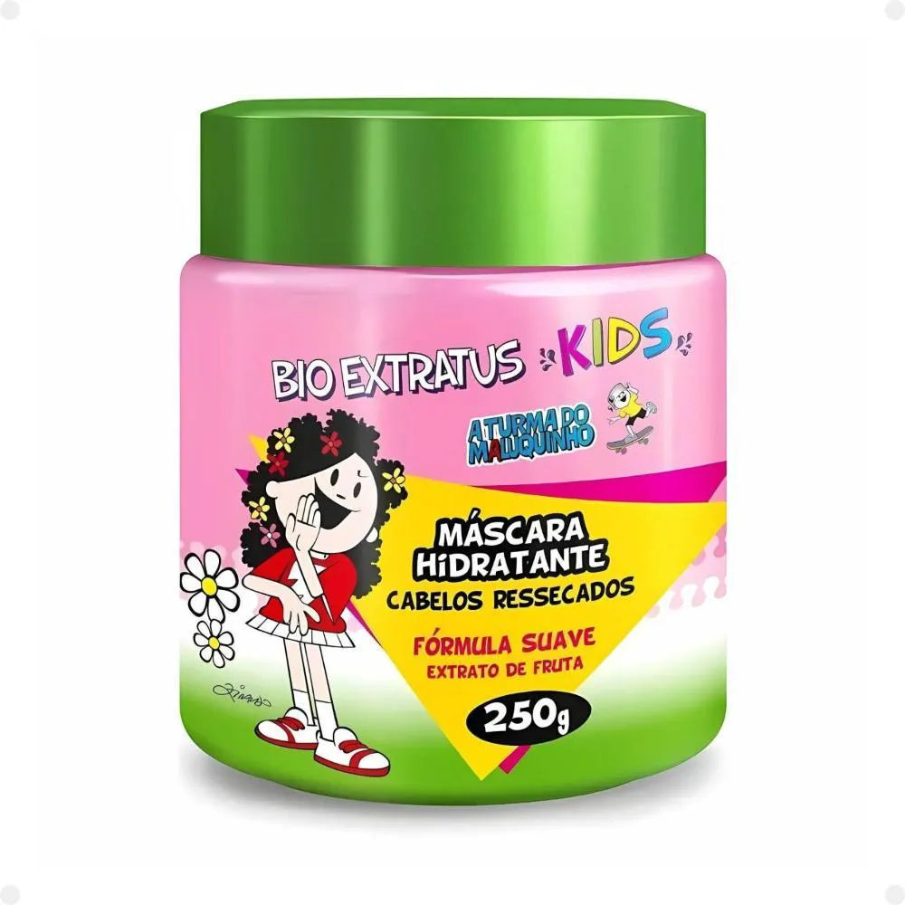 MáSCARA HIDRATANTE BIO EXTRATUS KIDS A TURMA DO MALUQUINHO CABELOS RESSECADOS 250G