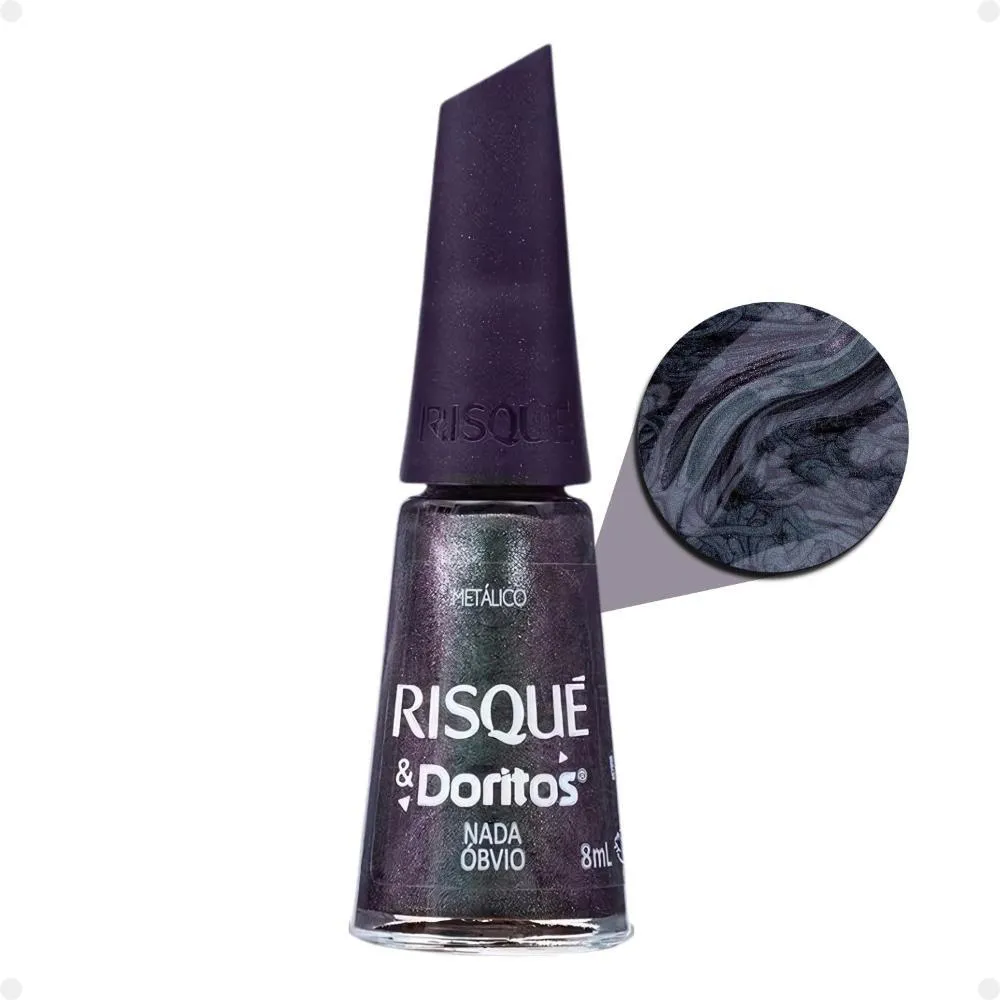 ESMALTE METáLICO RISQUé & DORITOS NADA ÓBVIO 8ML