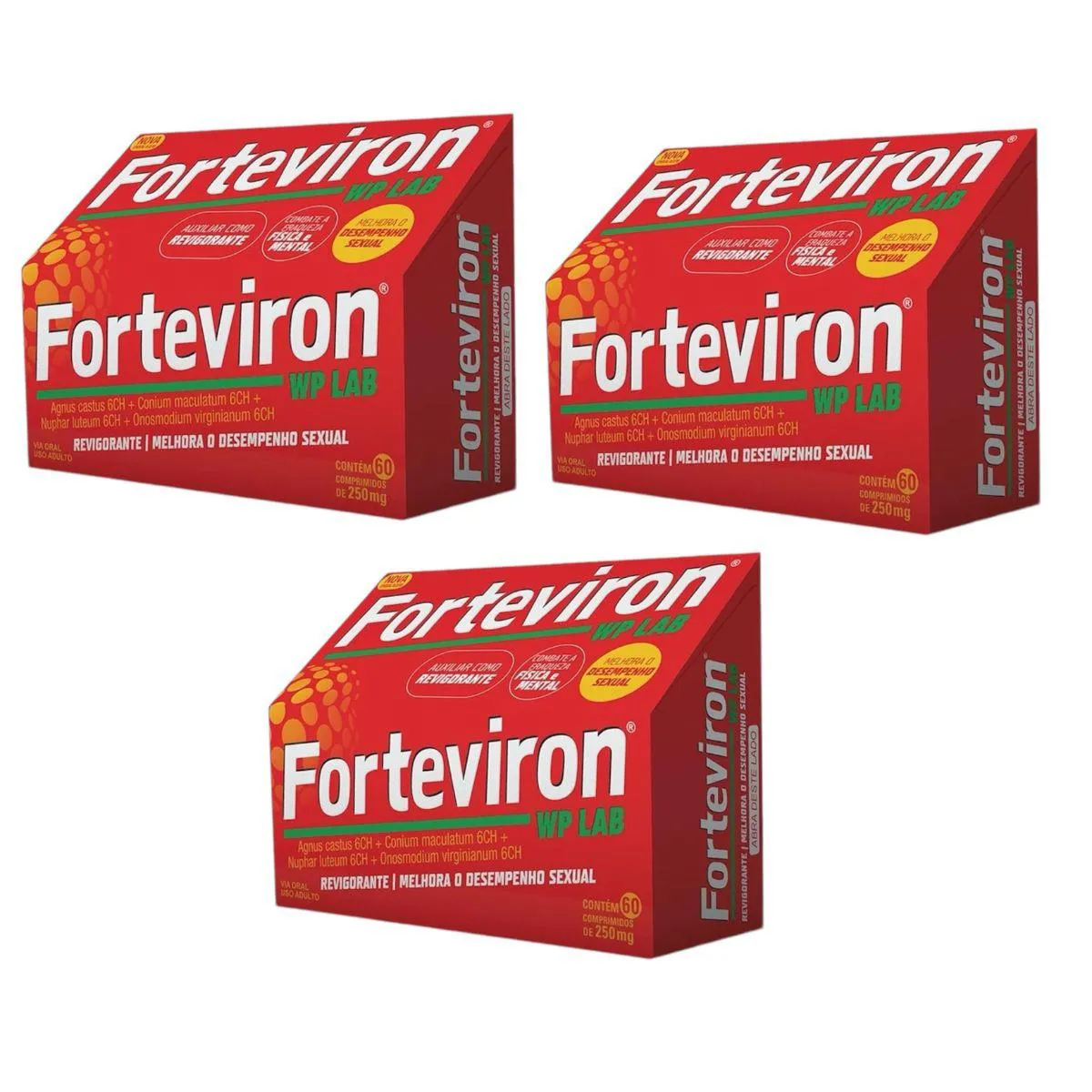 3 CAIXAS POLIVITAMíNICO FORTEVIRON 60 COMPRIMIDOS PARA DISPOSIçãO