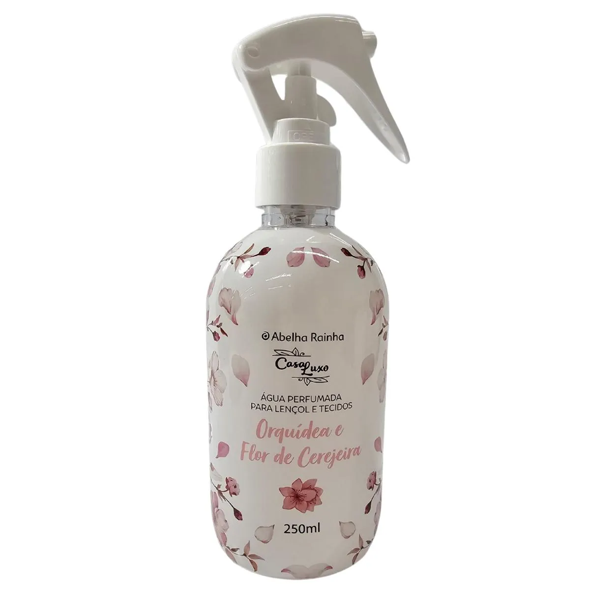 ÁGUA PERFUMADA PARA LENçOL E TECIDOS ORQUíDEA E FLOR DE CEREJEIRA CASA LUXO ABELHA RAINHA 250ML