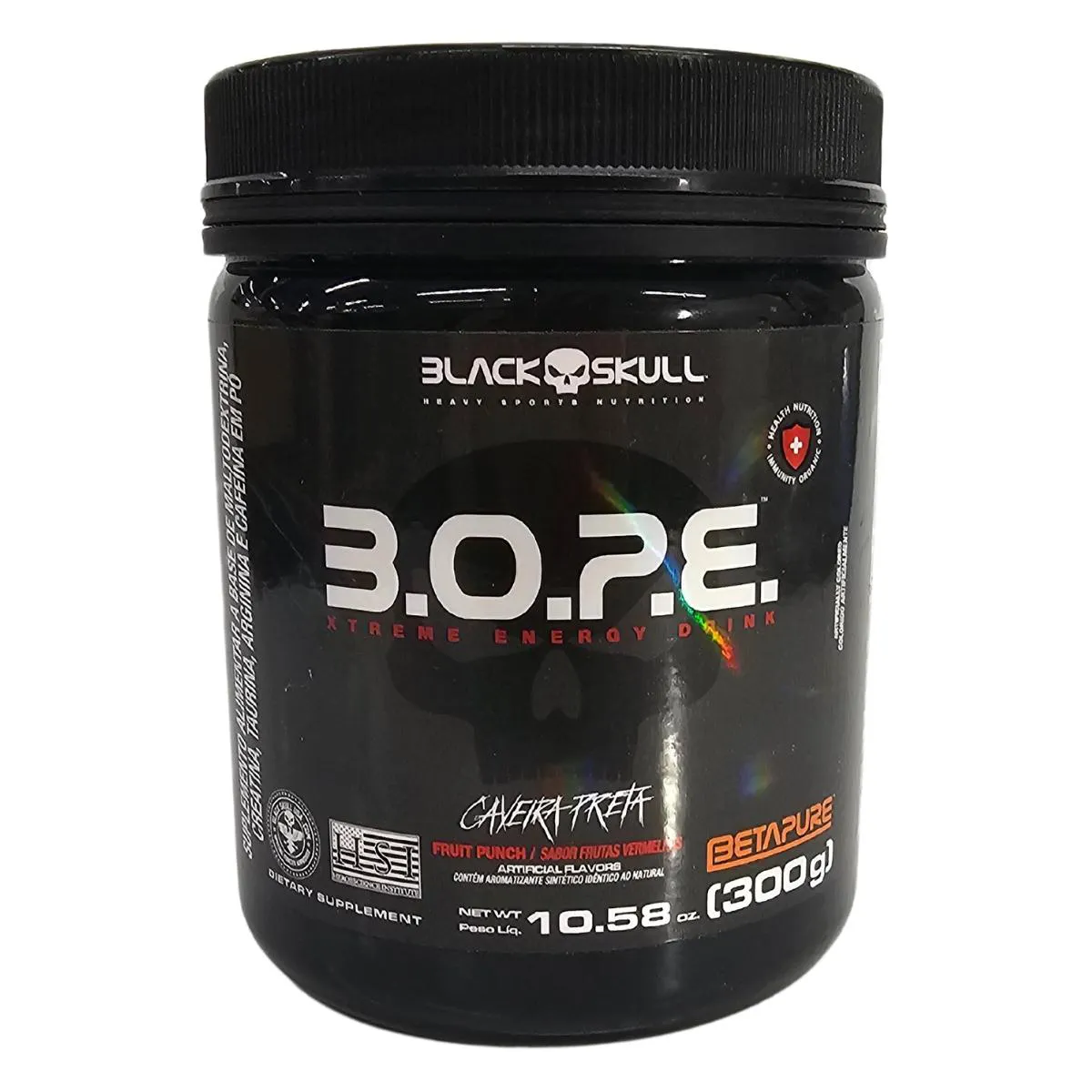PRé TREINO B.O.P.E. SABOR FRUTAS VERMELHAS BLACK SKULL 300G