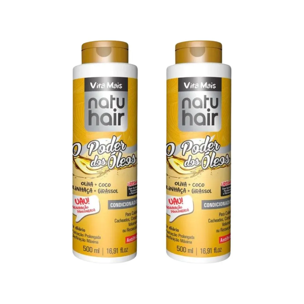 CONDICIONADOR NATUHAIR 500ML O PODER DOS OLEOS - KIT C/ 2UN